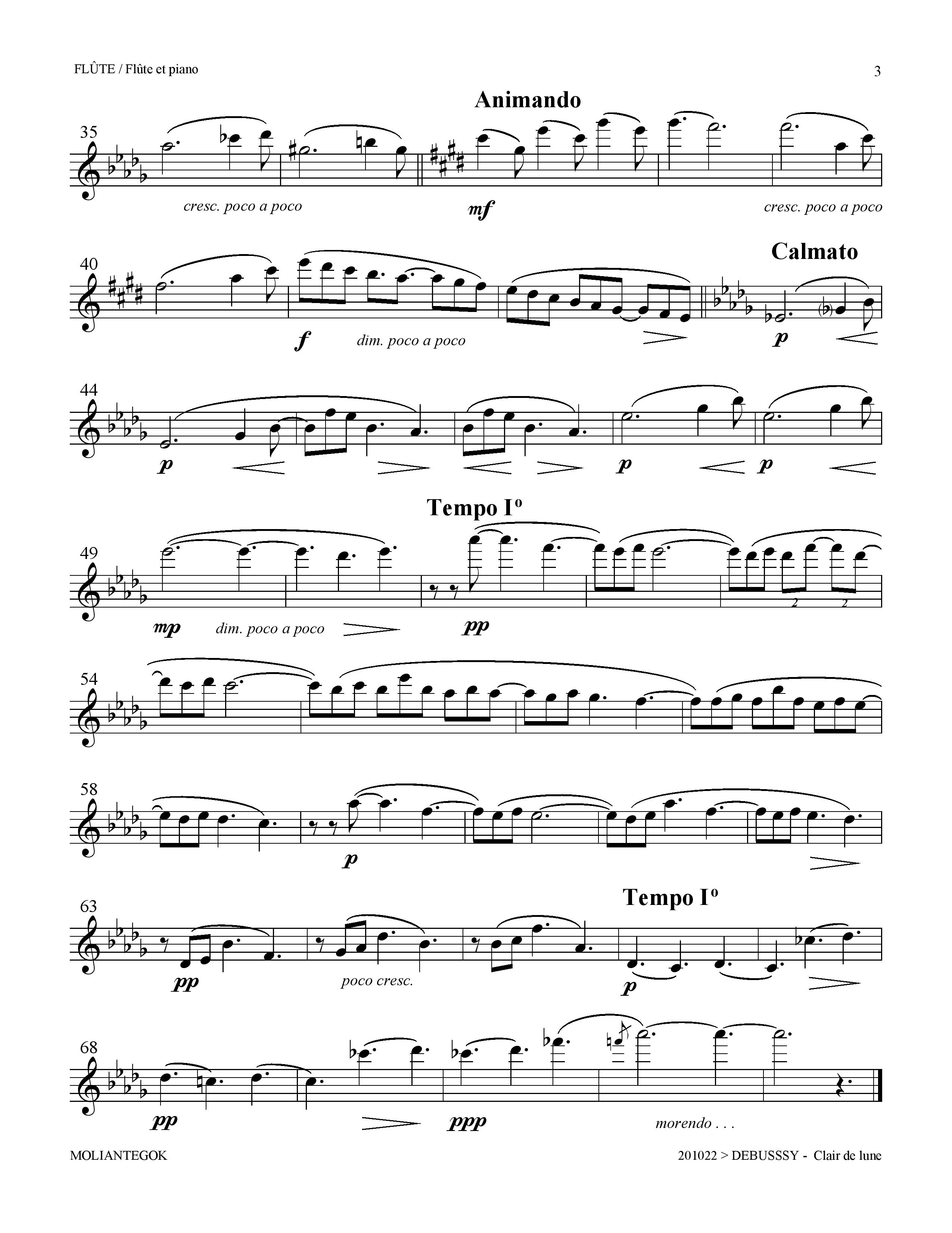 Clair De Lune Violin Sheet Music Free Sheet Music