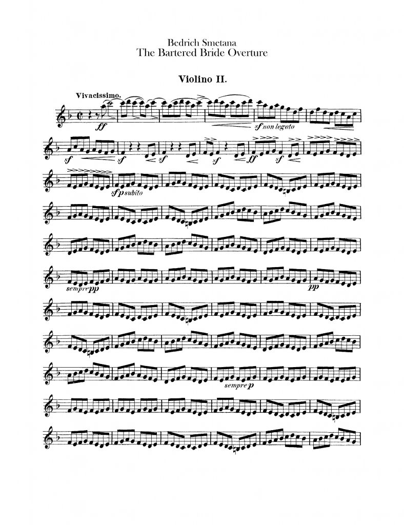 Smetana Bartered Bride Violin Excerpt