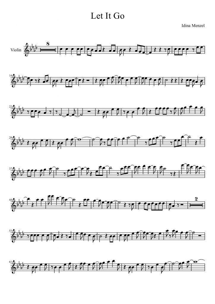 let it go violin sheet music