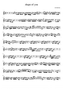 Shape of You Violin Sheet Music - Free Sheet Music